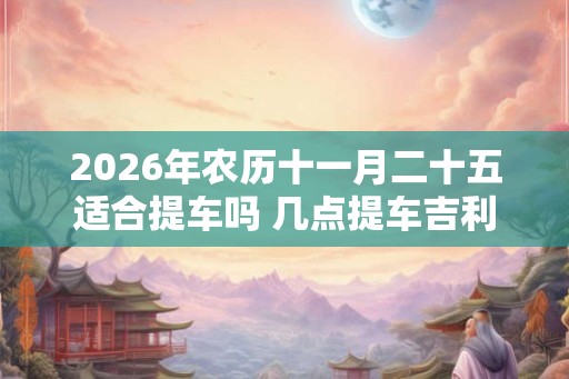 2026年农历十一月二十五适合提车吗 几点提车吉利
