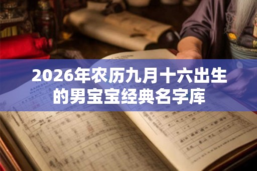 2026年农历九月十六出生的男宝宝经典名字库