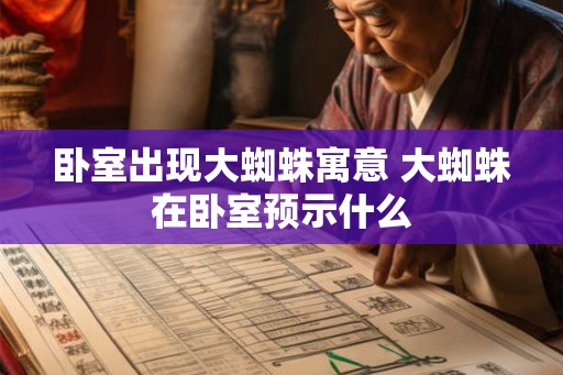 卧室出现大蜘蛛寓意 大蜘蛛在卧室预示什么