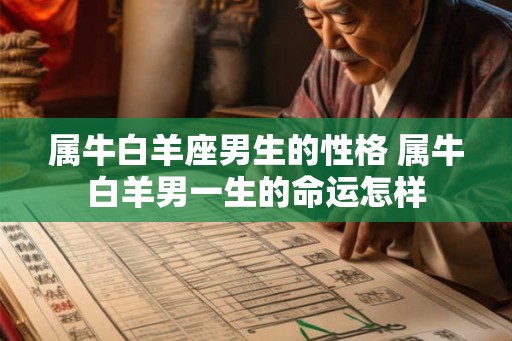 属牛白羊座男生的性格 属牛白羊男一生的命运怎样 属牛白羊座男生的性格 属牛白羊男一生的命运怎样