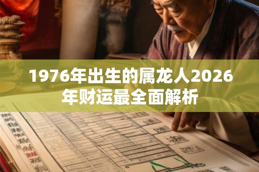 1976年出生的属龙人2026年财运最全面解析
