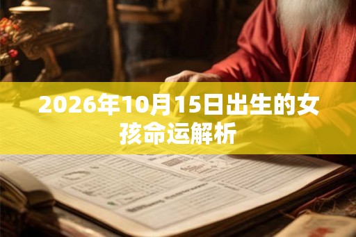 2026年10月15日出生的女孩命运解析