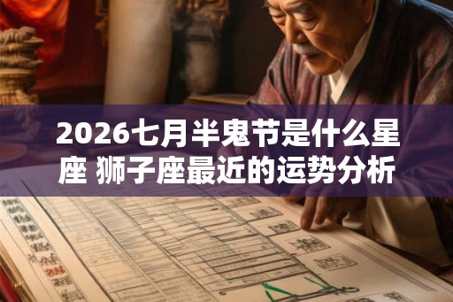 2026七月半鬼节是什么星座 狮子座最近的运势分析