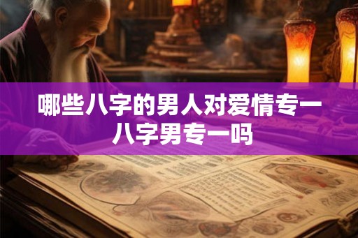 哪些八字的男人对爱情专一 八字男专一吗