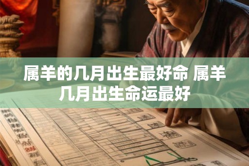 属羊的几月出生最好命 属羊几月出生命运最好