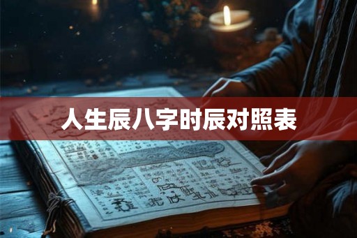 人生辰八字时辰对照表