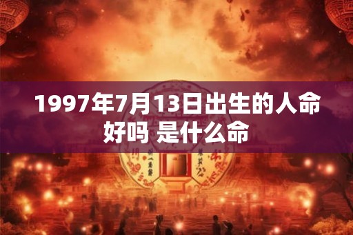 1997年7月13日出生的人命好吗 是什么命