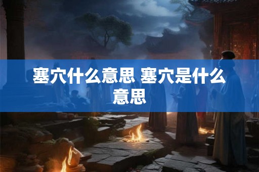 塞穴什么意思 塞穴是什么意思 塞穴什么意思 塞穴是什么意思