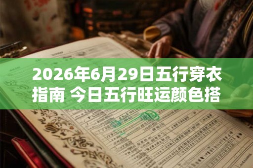 2026年6月29日五行穿衣指南 今日五行旺运颜色搭配