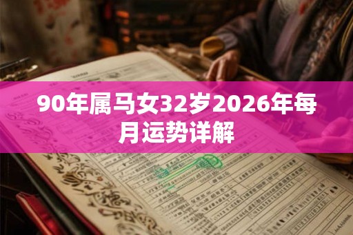 90年属马女32岁2026年每月运势详解