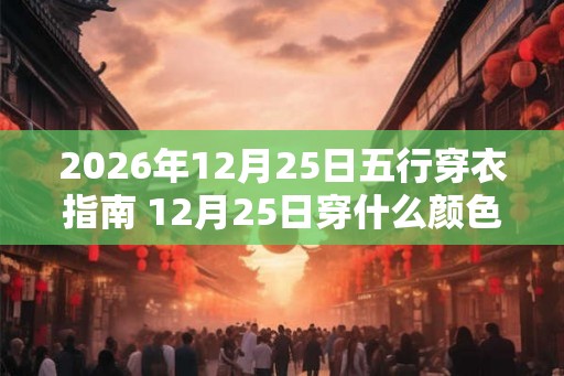 2026年12月25日五行穿衣指南 12月25日穿什么颜色的衣服