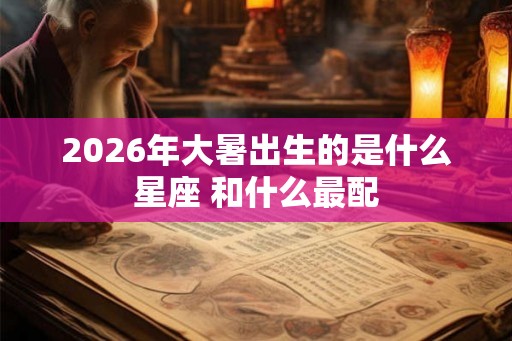 2026年大暑出生的是什么星座 和什么最配
