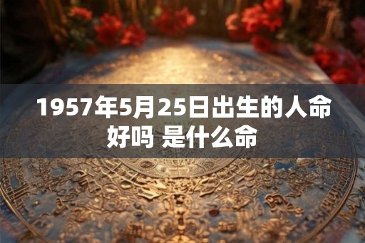 1957年5月25日出生的人命好吗 是什么命