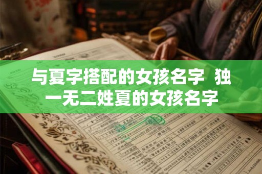 与夏字搭配的女孩名字  独一无二姓夏的女孩名字