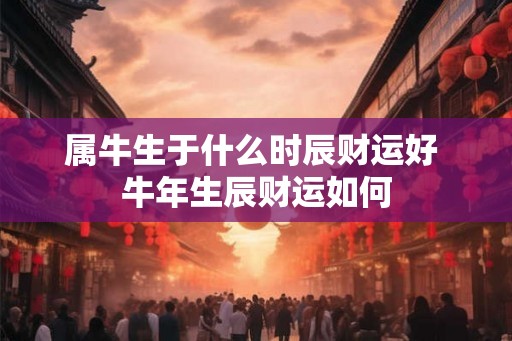 属牛生于什么时辰财运好 牛年生辰财运如何