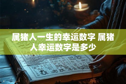 属猪人一生的幸运数字 属猪人幸运数字是多少