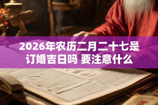 2026年农历二月二十七是订婚吉日吗 要注意什么 2026年农历二月二十七是订婚吉日吗 要注意什么