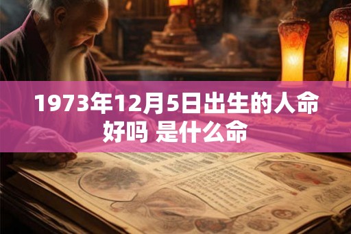 1973年12月5日出生的人命好吗 是什么命