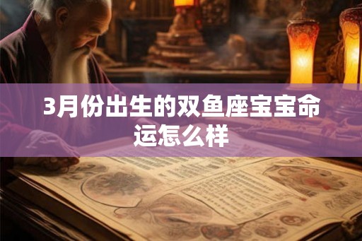 3月份出生的双鱼座宝宝命运怎么样