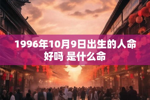 1996年10月9日出生的人命好吗 是什么命