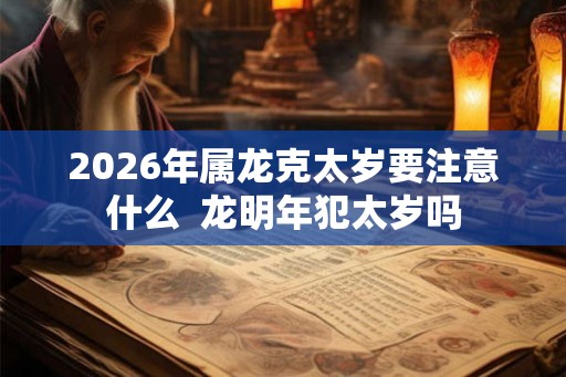 2026年属龙克太岁要注意什么 龙明年犯太岁吗 2026年属龙克太岁要注意什么 龙明年犯太岁吗