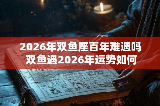 2026年双鱼座百年难遇吗 双鱼遇2026年运势如何