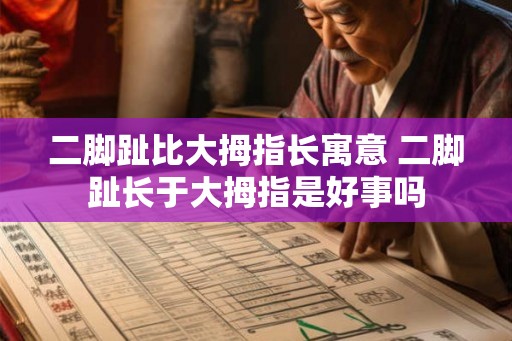 二脚趾比大拇指长寓意 二脚趾长于大拇指是好事吗