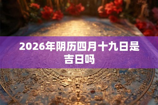 2026年阴历四月十九日是吉日吗