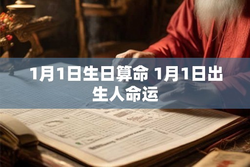 1月1日生日算命 1月1日出生人命运 1月1日生日算命 1月1日出生人命运
