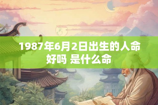 1987年6月2日出生的人命好吗 是什么命