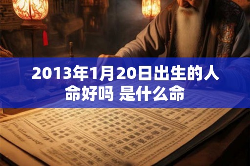 2013年1月20日出生的人命好吗 是什么命 2013年1月20日出生的人命好吗 是什么命