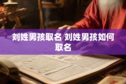 刘姓男孩取名 刘姓男孩如何取名 刘姓男孩取名 刘姓男孩如何取名