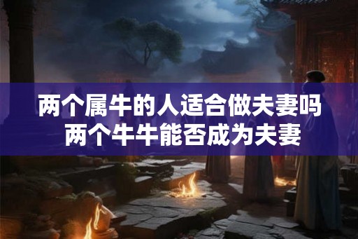两个属牛的人适合做夫妻吗 两个牛牛能否成为夫妻