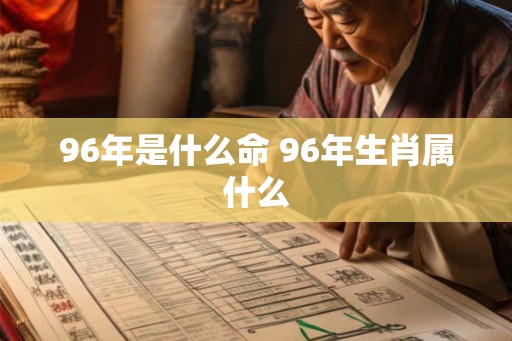 96年是什么命 96年生肖属什么