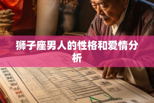 狮子座男人的性格和爱情分析