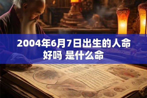 2004年6月7日出生的人命好吗 是什么命