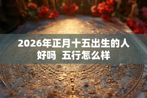 2026年正月十五出生的人好吗 五行怎么样 2026年正月十五出生的人好吗 五行怎么样