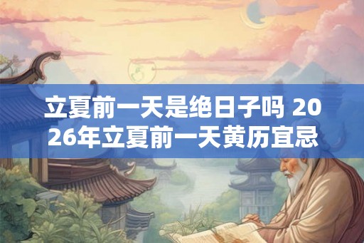 立夏前一天是绝日子吗 2026年立夏前一天黄历宜忌