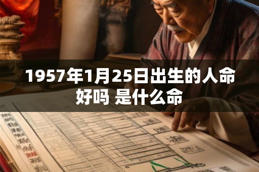 1957年1月25日出生的人命好吗 是什么命