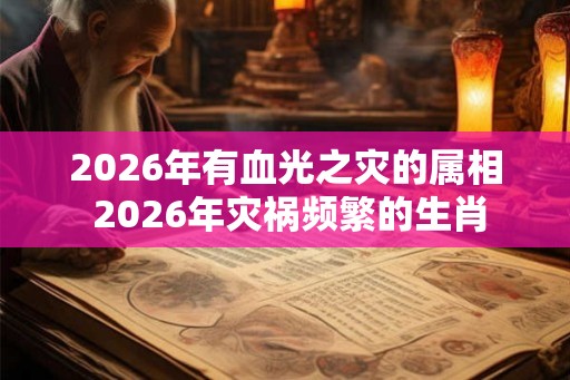 2026年有血光之灾的属相 2026年灾祸频繁的生肖