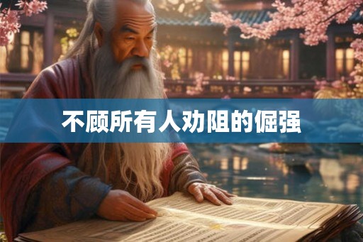 不顾所有人劝阻的倔强