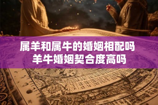 属羊和属牛的婚姻相配吗 羊牛婚姻契合度高吗