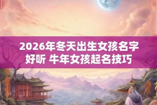 2026年冬天出生女孩名字好听 牛年女孩起名技巧