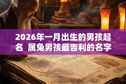 2026年一月出生的男孩起名  属兔男孩最吉利的名字