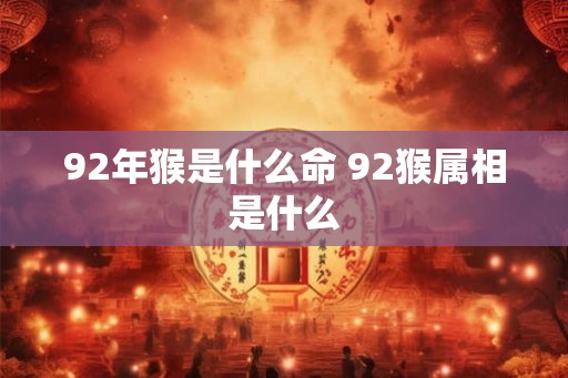 92年猴是什么命 92猴属相是什么 92年猴是什么命 92猴属相是什么