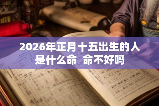 2026年正月十五出生的人是什么命  命不好吗