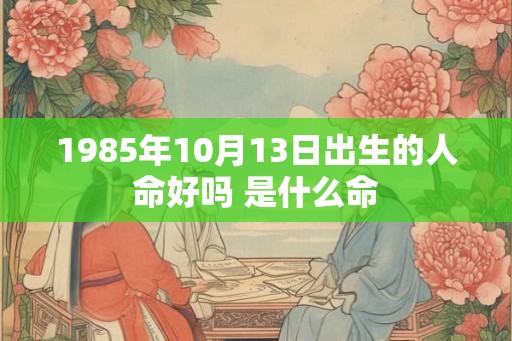 1985年10月13日出生的人命好吗 是什么命