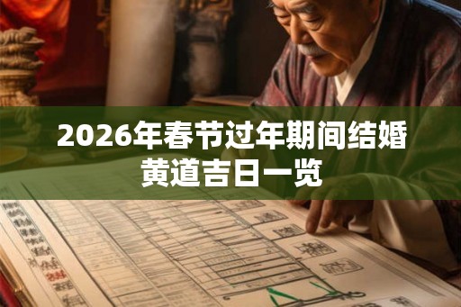2026年春节过年期间结婚黄道吉日一览 2026年春节过年期间结婚黄道吉日一览