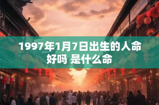 1997年1月7日出生的人命好吗 是什么命 1997年1月7日出生的人命好吗 是什么命