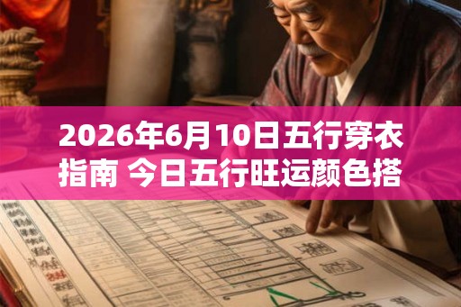 2026年6月10日五行穿衣指南 今日五行旺运颜色搭配